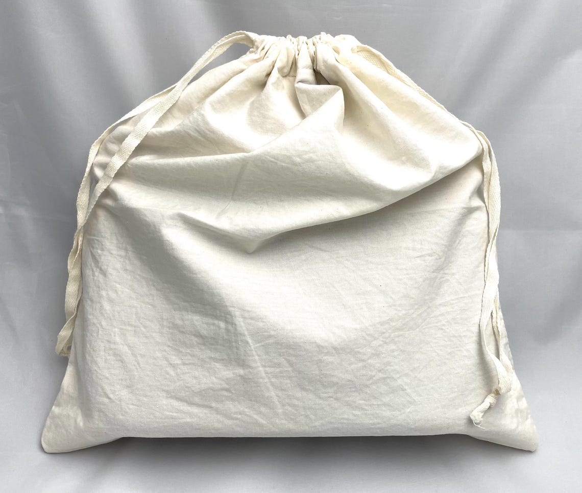 Unbleached Cotton Drawstring Dust Bag